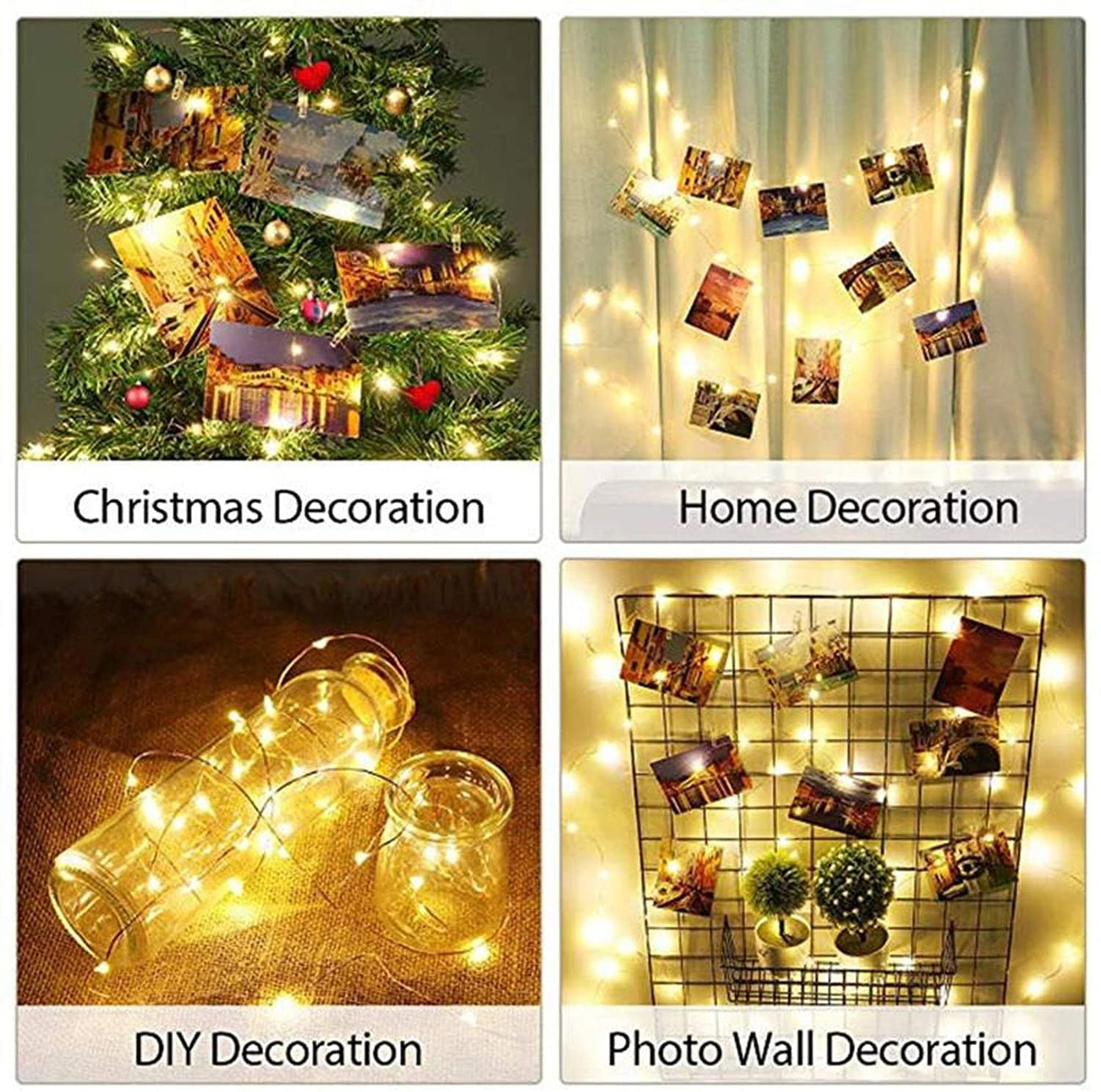 LAMANSH Star light With Clips Yellow / 3 Meter / Star Clip Light LAMANSH® 20 Photo Wooden Clips Photos String Lights with 25 LED Bulb (4 x 6 Inch, 3 Meter Length, Yellow)