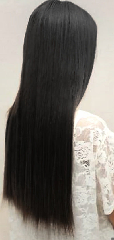 Lamansh™ Black Straight Clip in Hair Extensions For Girl - Lamansh