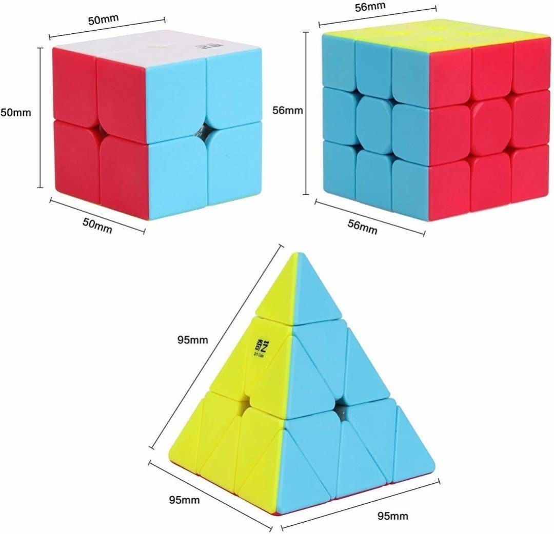 Lamansh Triangle , Mirror Cube, 3*3 & 2*2 Multicolor / Plastic / Triangle / Mirror Golden / 3*3 / 2*2 LAMANSH® Speed Cube 2x2 3x3 Pyraminx Triangle & Mirror Cube Combo 