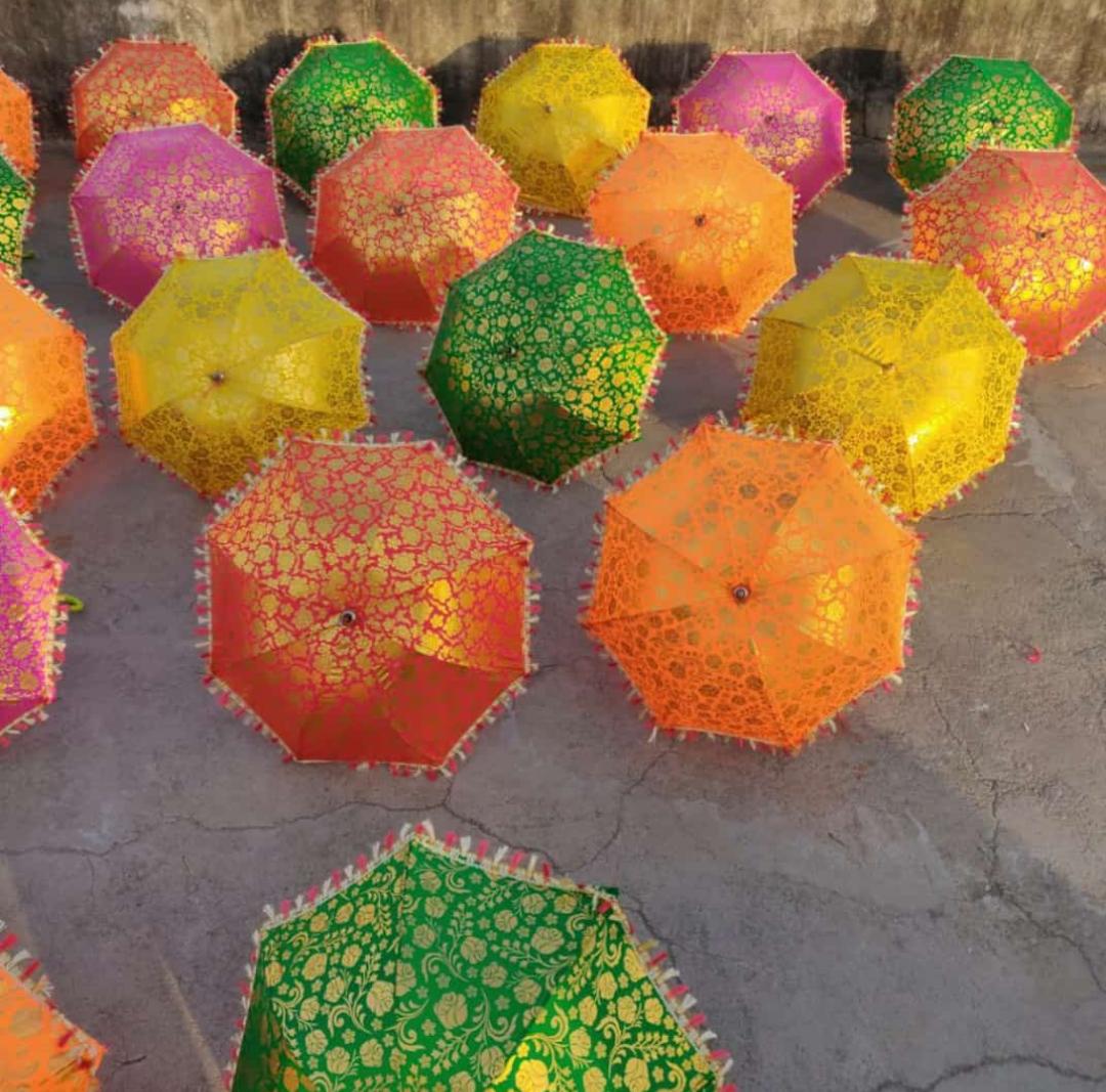 LAMANSH® umbrellas for decoration LAMANSH® Jaipuri Print Indian Wedding decoration Umbrellas