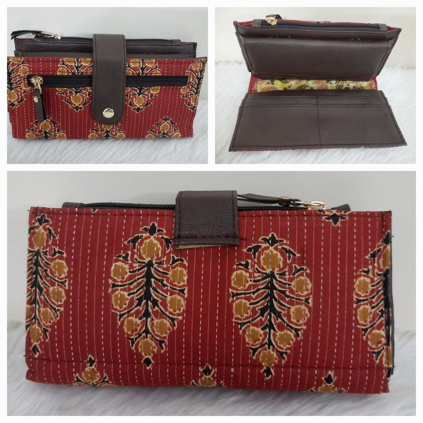 Buy Red Black Velvet Messenger Wallet Small Ikat Multi Hand Bag With Hidden  Magnet Online in India - Etsy