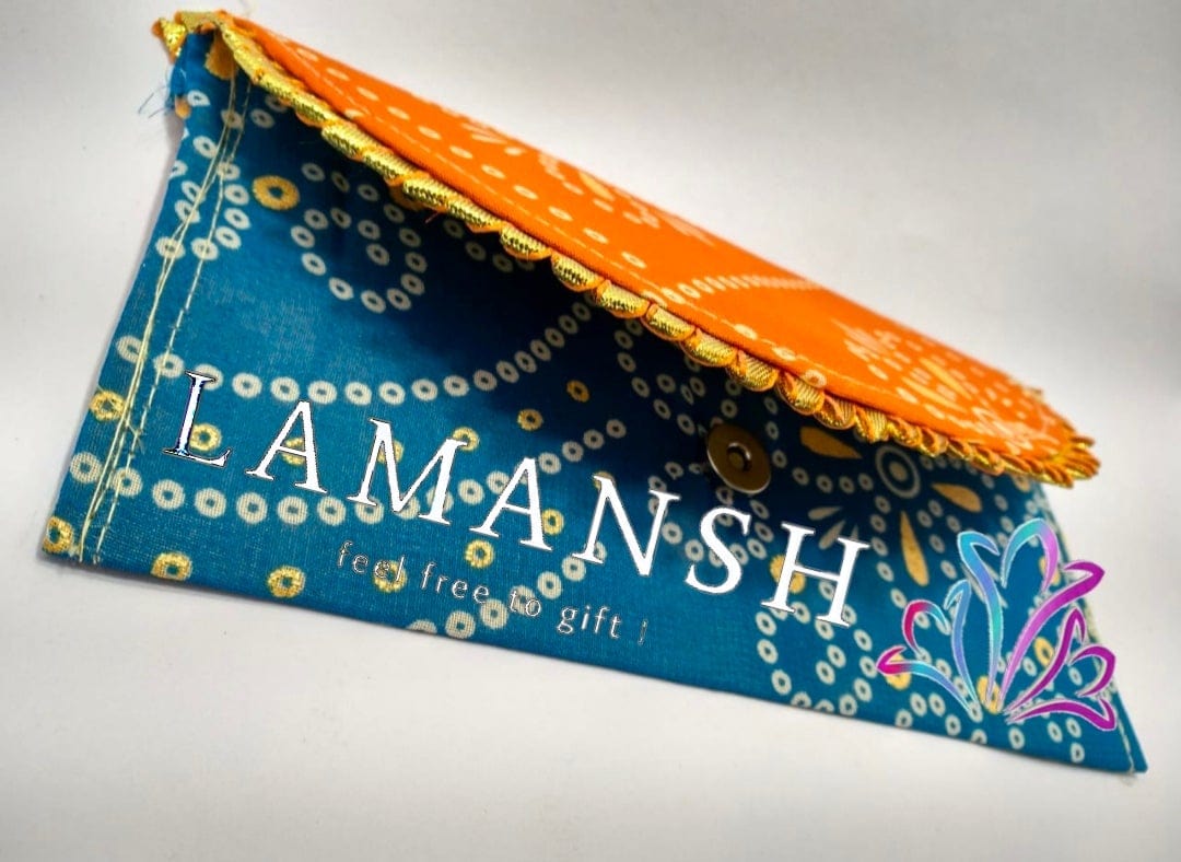 LAMANSH wedding envelope Pack of 25 LAMANSH ( Pack of 25 ) Rajasthani Printed  Envelope For Wedding Party Wallet Clutch Gifting Lifafa Envelopes