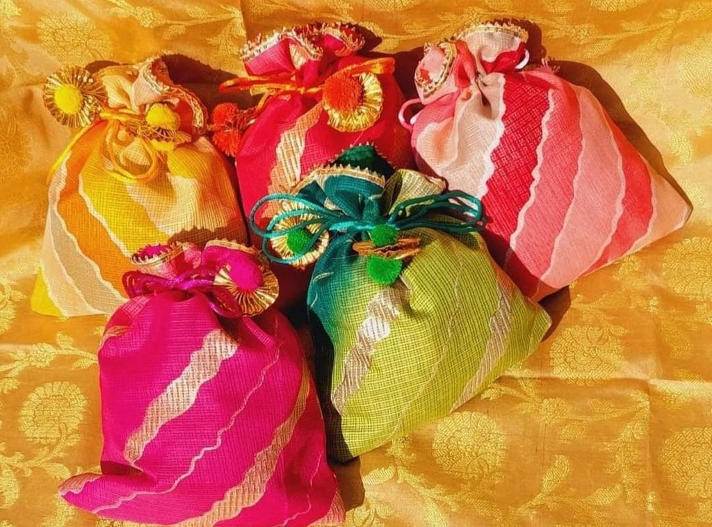 Party Wear Handled Return Gift Potli Bags at Rs 85/piece in Jaipur | ID:  25570348988