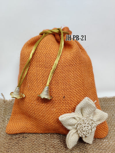 LAMANSH ® Women's Potli Bag LAMANSH® (8*7 inch) Set of 12 Quality Jute Floral 🌺 Potli Bags & Pouch Best for Wedding ,Party Supply Gift Bags