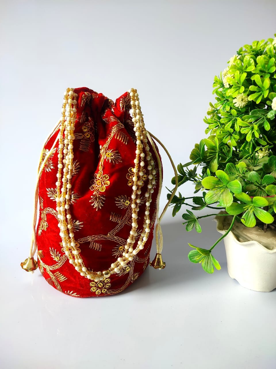 LAMANSH ® Women's Potli Bag LAMANSH® 9*5 inch Sequin work Designer Potli bags for Giveaways / Return Gifts 🎁 Favours for guests / Favours for wedding