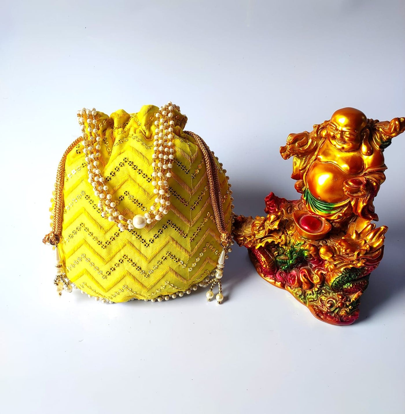 LAMANSH ® Women's Potli Bag LAMANSH® 9*9 inch Sequin work Designer Potli bags for Giveaways / Return Gifts 🎁 Favours for guests / Favours for wedding
