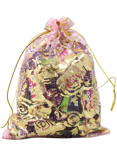 LAMANSH ® Women's Potli Bag LAMANSH Pack of 100 Women's Potli Bag For gifting / organza party favour gift bags / 17*12 cm