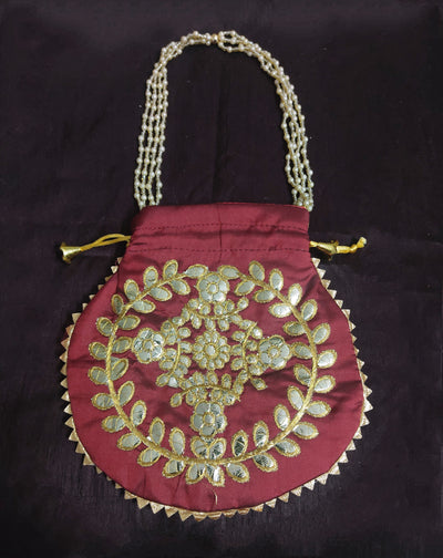 LAMANSH ® Women's Potli Bag LAMANSH Pack of 5 Women's Potli Bag For gifting / Royal Velvet Potli Bag Bridal Purse Women handbag Shagun & Gifts