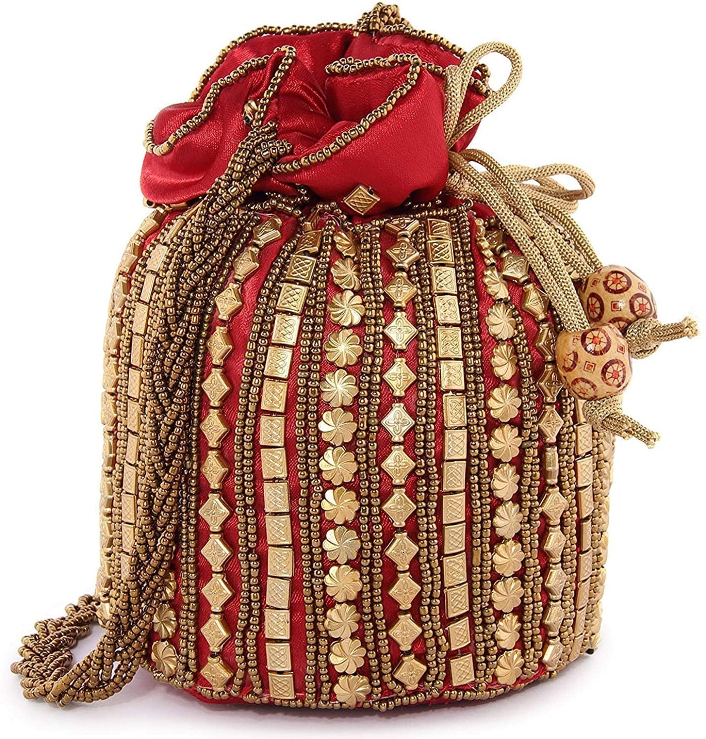 LAMANSH ® Women's Potli Bag LAMANSH® Red Women's Potli Bag Women's Potli Bag for Wedding Events