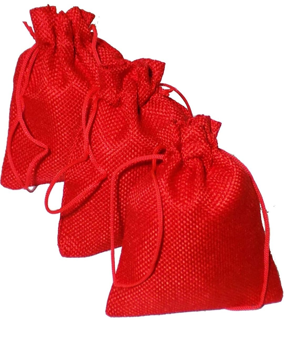 LAMANSH ® Women's Potli Bag LAMANSH Royal Premium Small (5*4 inch) High Quality Jute Linen Potli Bags Pouch Best for Wedding ,Party Supply Gift Bags (Set of 12)