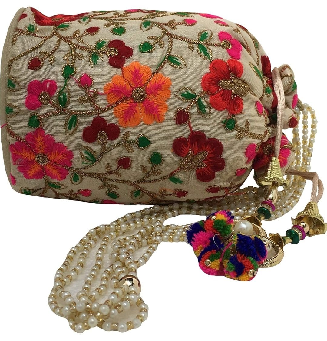 LAMANSH ® Women's Potli Bag LAMANSH Women's Potli(Set of 3, Multicolored)
