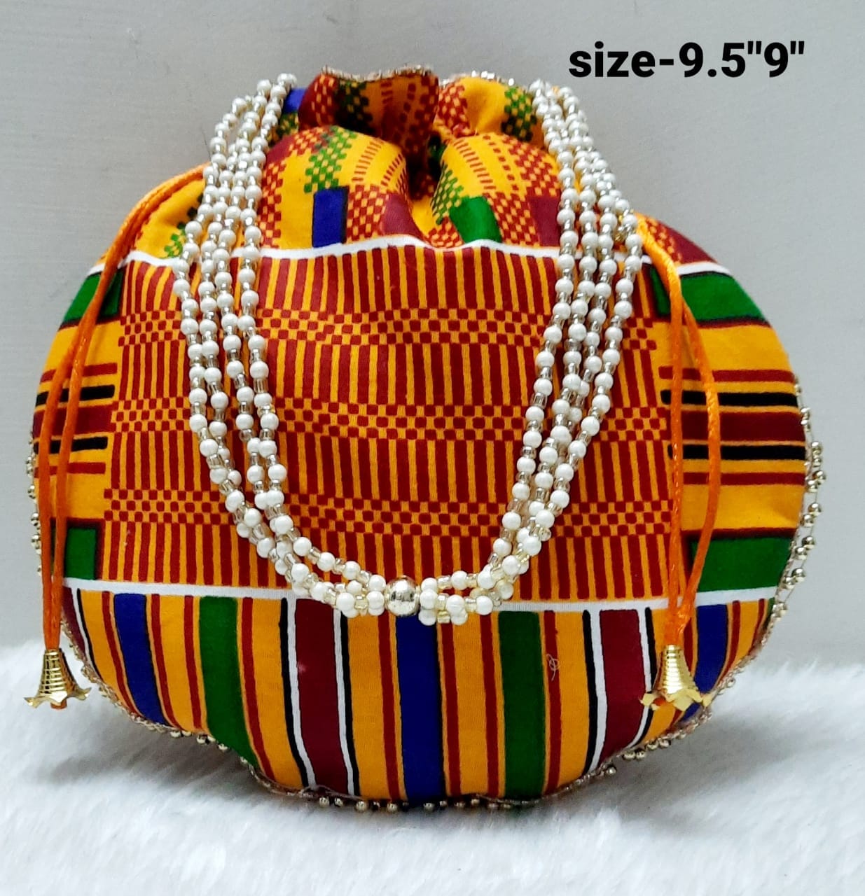 LAMANSH ® Women's Potli Bag Pack of 1 LAMANSH® Embroidery Potli bags for women / Traditional Wedding Return Gifts