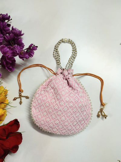 LAMANSH ® Women's Potli Bag Pack of 20 / Assorted Colour Patterns LAMANSH 20 Pcs Potli bags for women handbags traditional Indian Wristlet with Drawstring Ethnic Embroidery Women Fashion Potli