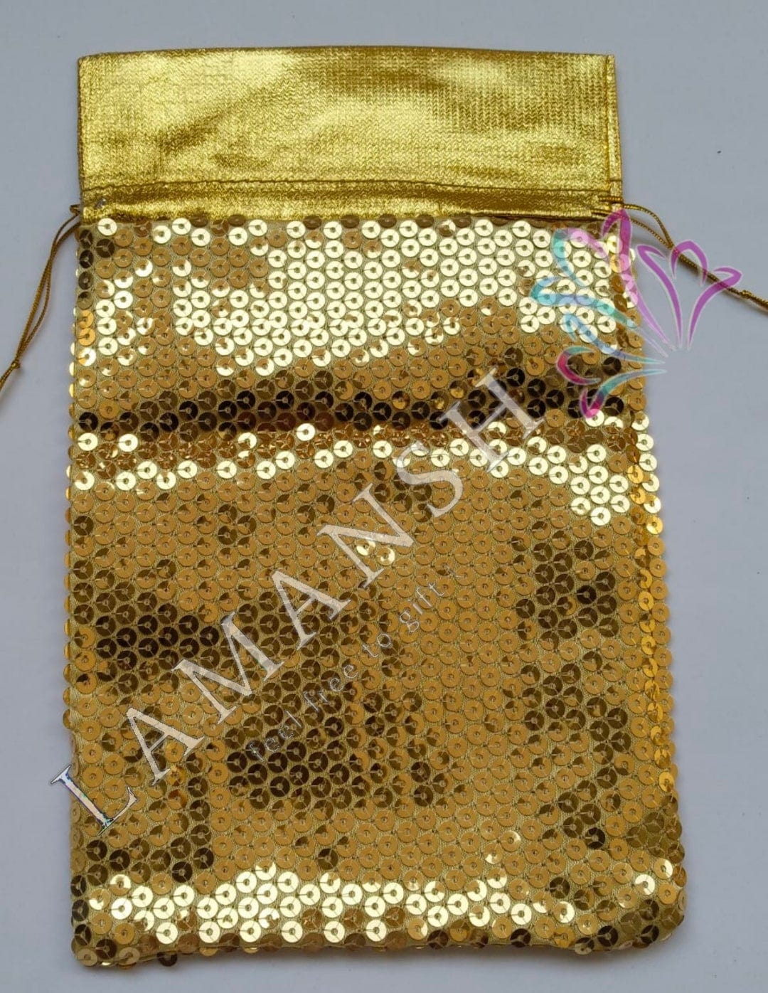 LAMANSH ® Women's Potli Bag Pack of 25 LAMANSH Pack of 25 (4*6 inch) Women's Potli Bag For gifting / Bridal Purse Women handbag Shagun Pouch Return Gifts