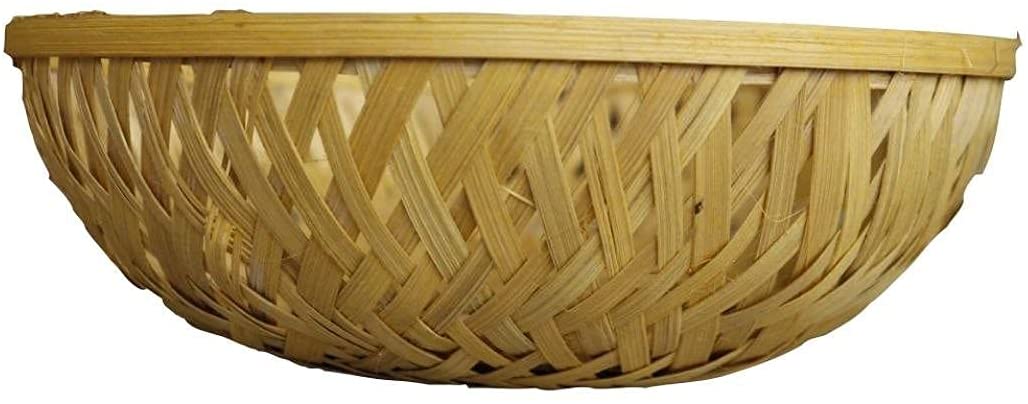 LAMANSH wooden Colour / Bamboo / 50 LAMANSH® (Pack of 50) 7 inch Diameter Handmade Small Bamboo Basket for Wedding and Daily Use Purpose