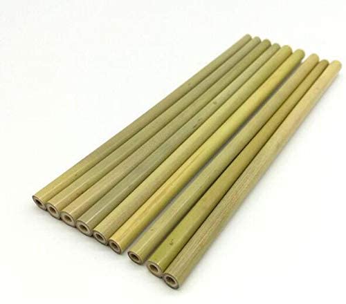 LAMANSH Wooden / Wood / 50pcs LAMANSH® Organic Bamboo Straws with Cleaning Brush 9 Inches,Biodegradable Reusable straw for Kids and Adults, Handcrafted Natural Alternative to Plastic, BPA Free Non-Toxic and No Inks Dyes Straws (ppack of 25)