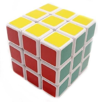 New Jaipur Handicraft 3*3 White Border Rubik's Cube Puzzle Game - Lamansh