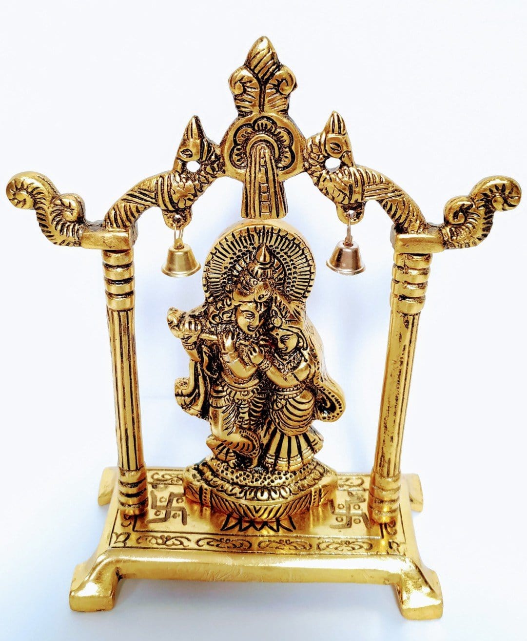 New Jaipur Handicraft Brass Showpiece Gold / 50 / Radha Krishna New Jaipur Handicraft™ (Pack of 50) Metal Radha Krishna statue for Gifting | at Rs 200 each