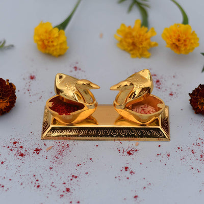 New Jaipur Handicraft Brass Showpiece Gold / Standard / Duck Kumkum Box New Jaipur Handicraft Metal Duck 🦆 Kumkum Box 🎁  / Kumkum Box 🎁 / Decorative Showpiece💥/  Chandan Roli Kumkum Chawal Box
/ Gifting Showpiece 🎁🎀