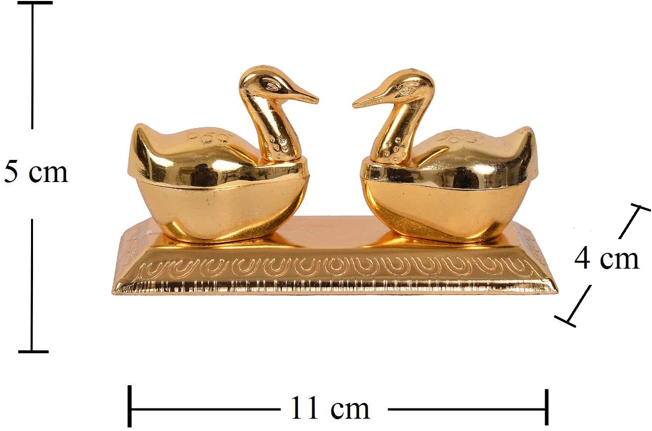 New Jaipur Handicraft Brass Showpiece Gold / Standard / Duck Kumkum Box New Jaipur Handicraft Metal Duck 🦆 Kumkum Box 🎁  / Kumkum Box 🎁 / Decorative Showpiece💥/  Chandan Roli Kumkum Chawal Box
/ Gifting Showpiece 🎁🎀