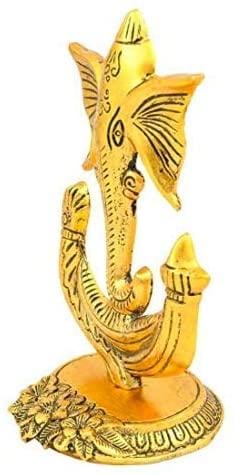 New Jaipur Handicraft Brass Showpiece Gold / Standard / Lord Ganesha Lamansh® Ganeshji Showpiece✨ / Metal Ganesh ji statue☀📿 / God Statue👼 / Lord Ganesha Idol 🛐 / Decorative Showpiece / Gifting Showpiece 🎁