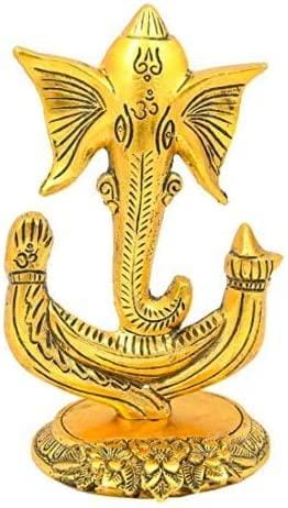 New Jaipur Handicraft Brass Showpiece Gold / Standard / Lord Ganesha Lamansh® Ganeshji Showpiece✨ / Metal Ganesh ji statue☀📿 / God Statue👼 / Lord Ganesha Idol 🛐 / Decorative Showpiece / Gifting Showpiece 🎁