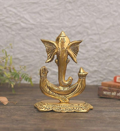 New Jaipur Handicraft Brass Showpiece Gold / Standard / Lord Ganesha New Jaipur Handicraft Ganeshji Showpiece✨ / Ganesha Metal statue☀📿 / God Statue👼 / Lord Ganesha Idol 🛐 / Decorative Showpiece / Gifting Showpiece 🎁