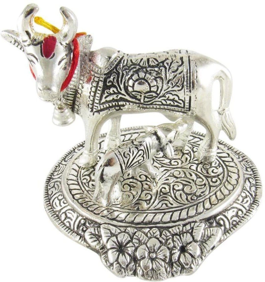 Silver Antique Finish Lakshmi Ganesh Saraswati God Idol Diwali Gift w  Velvet Box | eBay