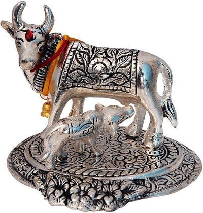 Sliver cow showpiece for Gifting / showpiece For Gifting / Kam denu cow for home & Gifting Purpose