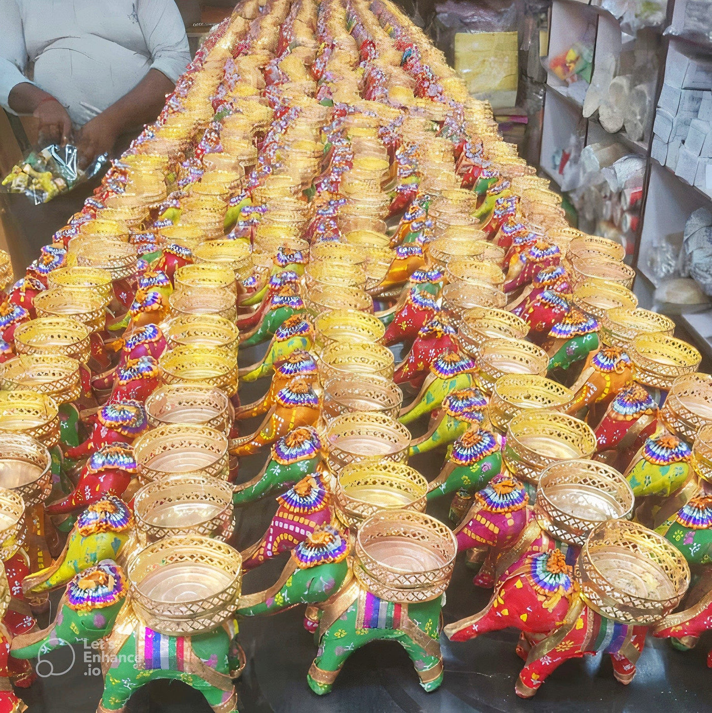 New Jaipur Handicraft Candle Holders Pack of 400 Elephant Tea light Candle Holders at Rs 28 each ( 400 tealight 🕯Candles Included)