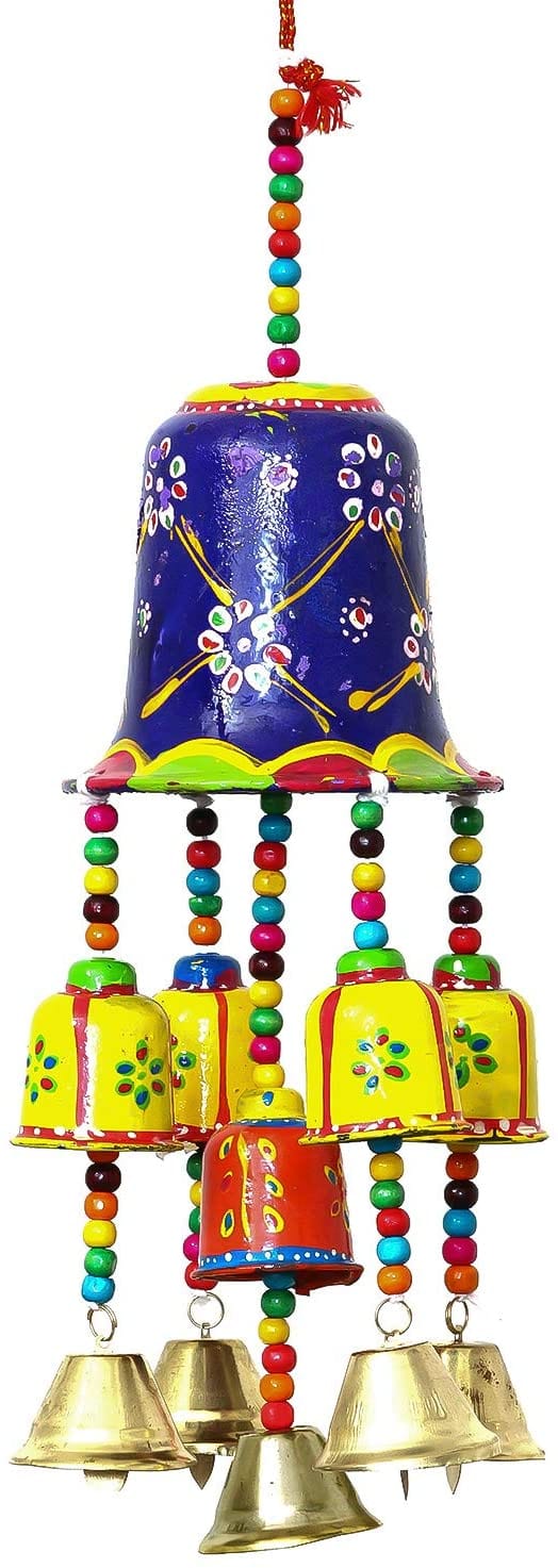 New Jaipur Handicraft Door 🚪 Hangings 💥 Toran Paper Mache New Jaipur Handicraft Bell 🔔 Toran set Pack Of 1 / Door Hanging 🔔🎐 Toran / Hanging Toran Set / Bell Toran /  Decorative Hangings For Home 🏠
