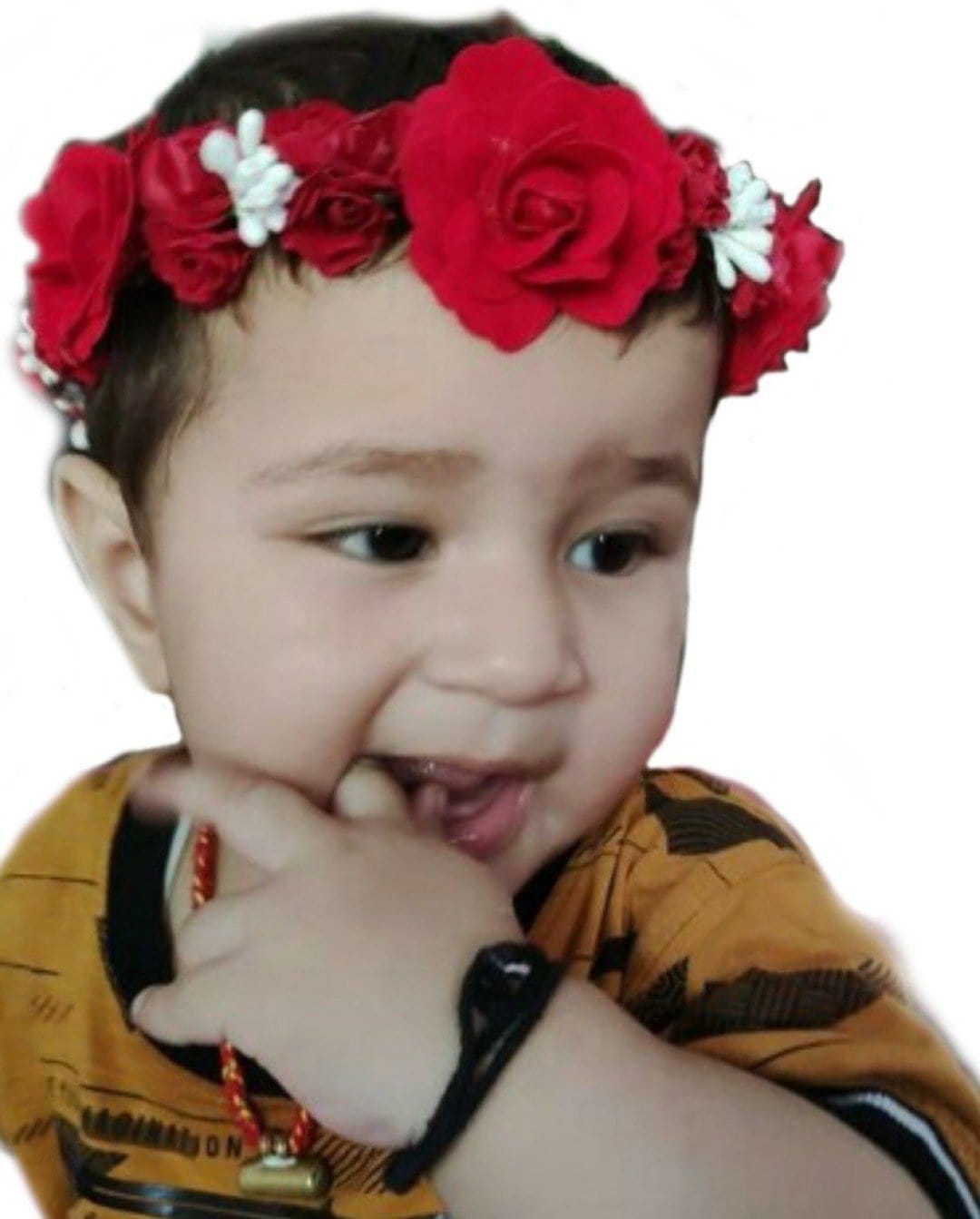 New Jaipur Handicraft Flower Tiara 😇 Red-White / Engagement / Birthday LAMANSH® Princess Bridal Floral Tiara  / Tiara For Baby, Women & Girls 🌺 / Birthday Tiara