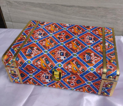 New Jaipur Handicraft Gift Baskets 💛 Patola print Lamansh® (Pack of 1) Patola Print Gift 🎁 Trunk boxes