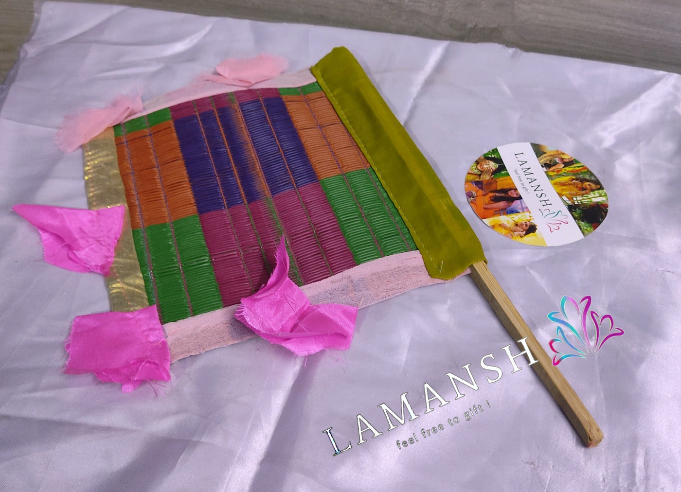 New Jaipur Handicraft Hand Fans LAMANSH® Pack of 10 Pankhi Handheld Hand Fan for Personal use & Event Decoration 🎉