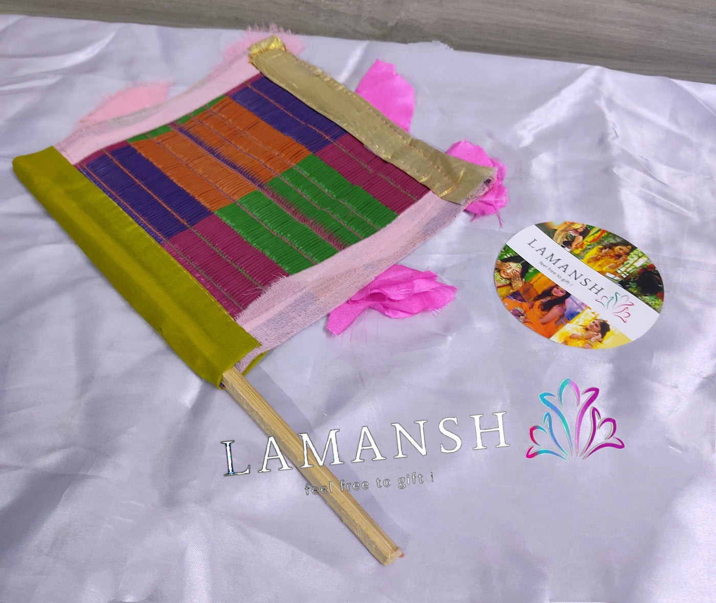 New Jaipur Handicraft Hand Fans LAMANSH® Pack of 10 Pankhi Handheld Hand Fan for Personal use & Event Decoration 🎉