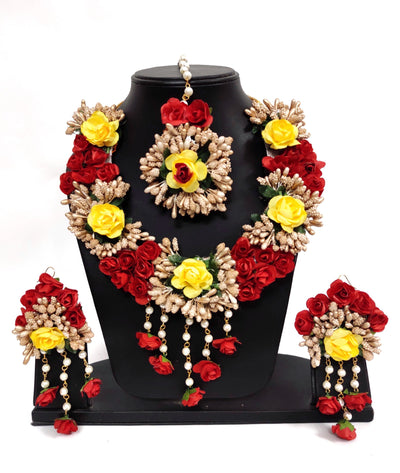 Lamansh Flower Jewellery Set / Haldi Jewellery Set - Lamansh