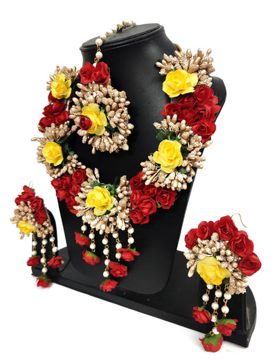 Lamansh Flower Jewellery Set / Haldi Jewellery Set - Lamansh