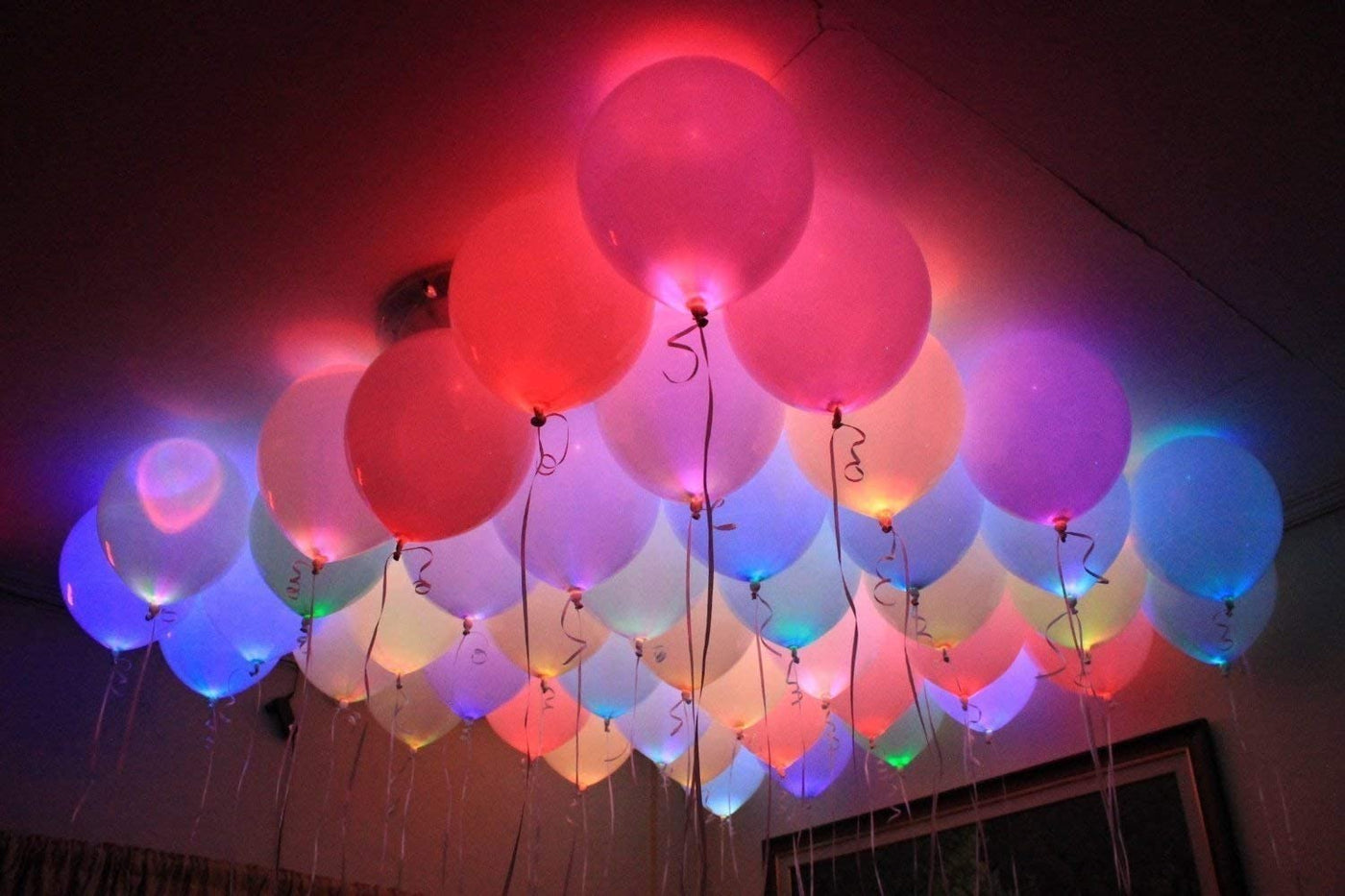 New Jaipur Handicraft LED Balloon 🎈 Multicolor / Pack of 20 Lamansh® Pack of 20 LED BALLOON 🎈 / Light Balloons for birthday Decoration