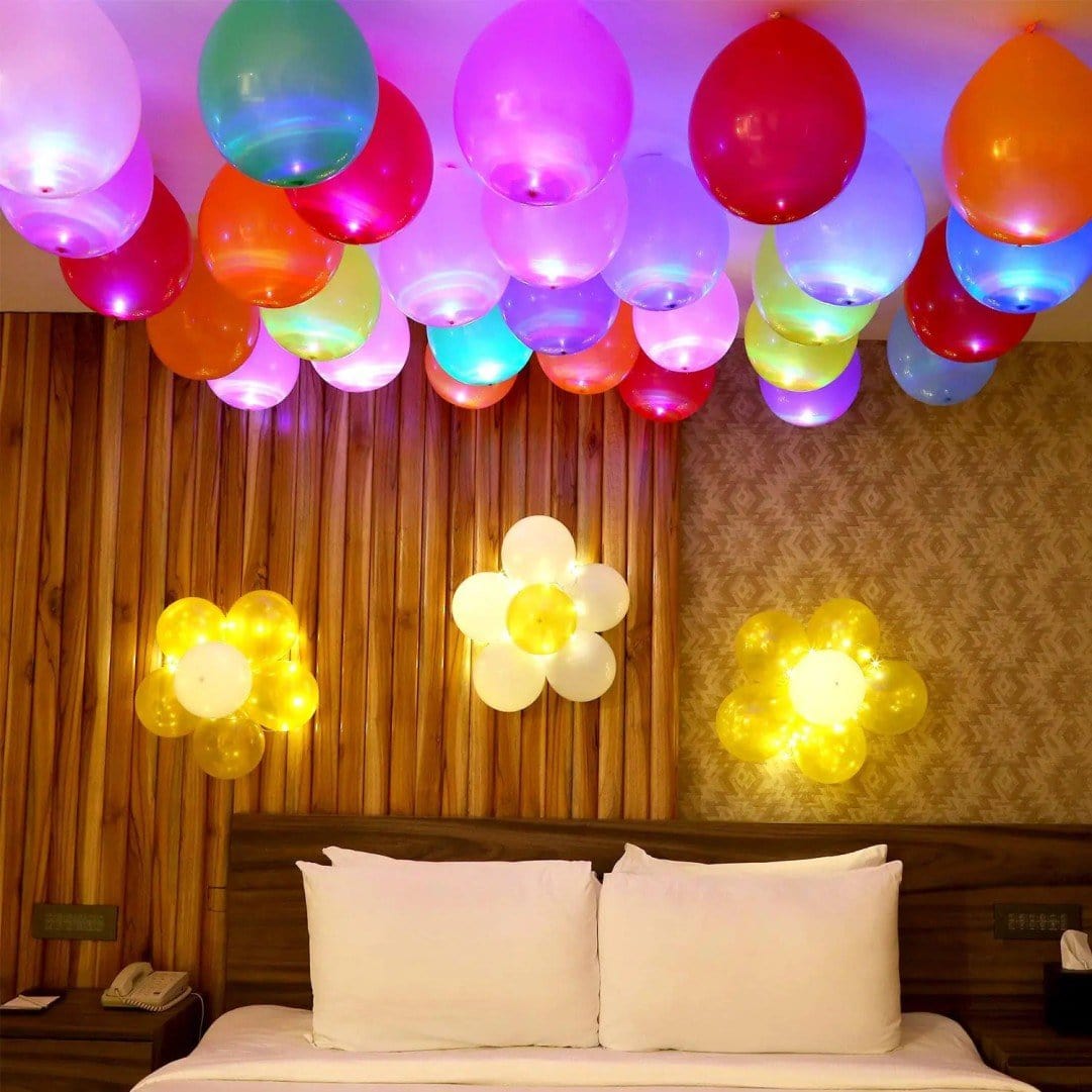 New Jaipur Handicraft LED Balloon 🎈 Multicolor / Pack of 25 Lamansh® Pack of 25 LED BALLOON 🎈 / Light Balloons for birthday Decoration
