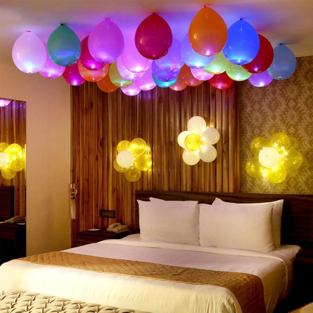 New Jaipur Handicraft LED Balloon 🎈 Multicolor / Pack of 50 Lamansh® Pack of 50 LED BALLOONS 🎈 / Light Balloons for birthday Decoration