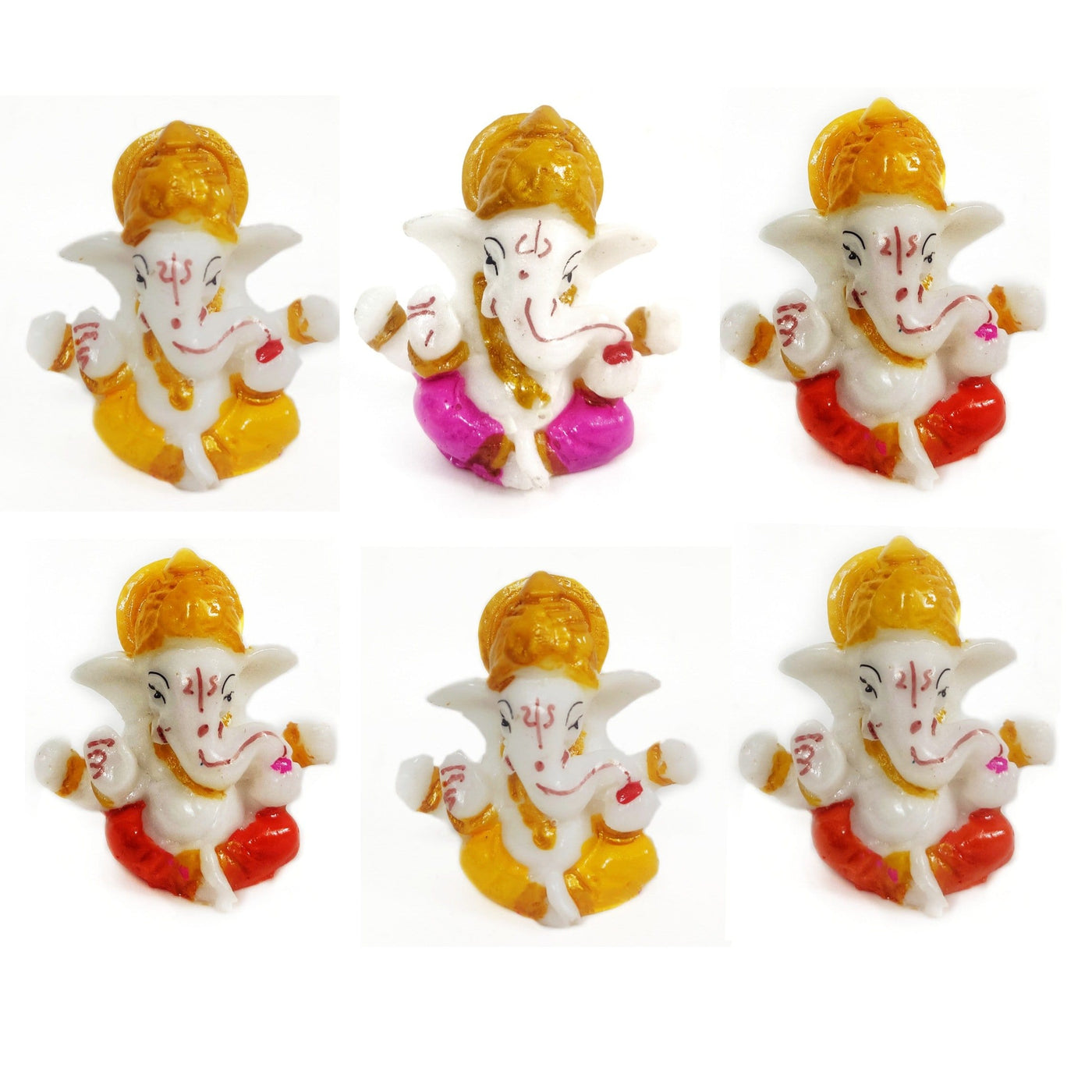 Mini Ganesh Ji showpiece For Car dashboard / Home / Office / mini Ganesh ji statue / God Murti 