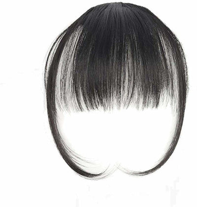 New Jaipur Handicraft Synthetic Hair Black / 14 cm / Hair Bangs 🙍 Lamansh™ Black Front Hair Clip in Hair Bangs For Girls