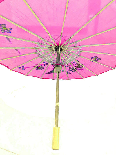 New Jaipur Handicraft Umbrella ☂️ Random color will come / 1 Umbrella & 1 Packaging Box Lamansh® (Pack of 1) Japanese / Chinese Wooden Frame Umbrella / Best for Bridal entry in Weddings & Events